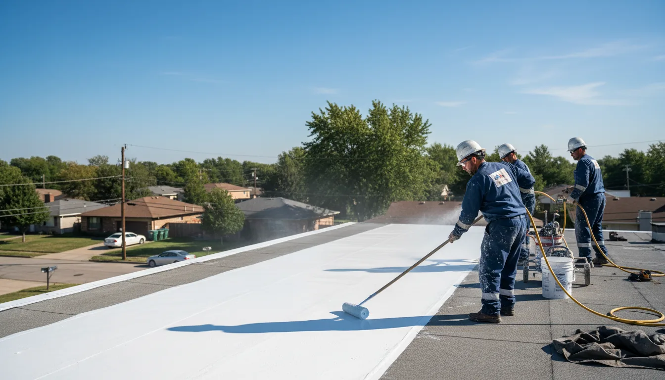 Commercial roof coating in Irving, IL near me